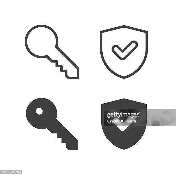 access icon. solid and line simple icon series - case closed stock illustrations