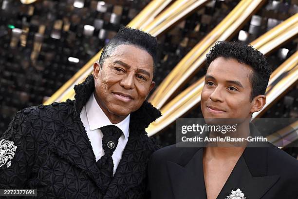 Jermaine Jackson and Jaafar Jackson attend the Premiere of Lionsgate's "Michael" at Dolby Theatre on April 20, 2026 in Hollywood, California.