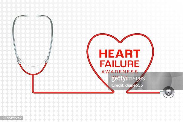 heart failure awareness week banner - american heart month stock illustrations