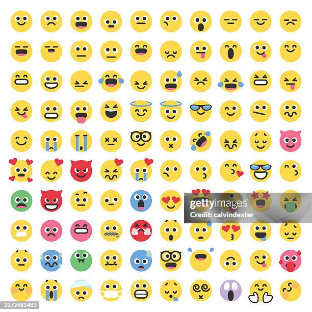 emojis collection - emoji stock illustrations