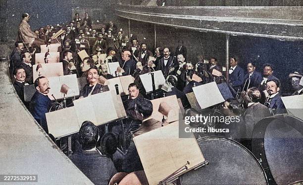 messaline (play), orchestra pit - monte carlo stock illustrations