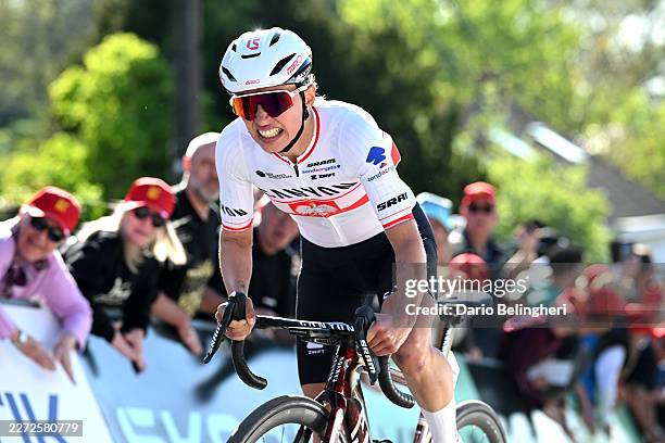 Kasia Niewiadoma of Poland and Team CANYON//SRAM zondacrypto sprints at finish line during the 29th La Fleche Wallonne Femenine 2026 a 148.2km one...