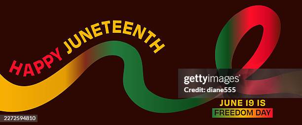 colorful juneteenth banner - underground poster stock illustrations