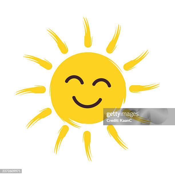 cute sun icon vector stock illustration - hello summer stock illustrations
