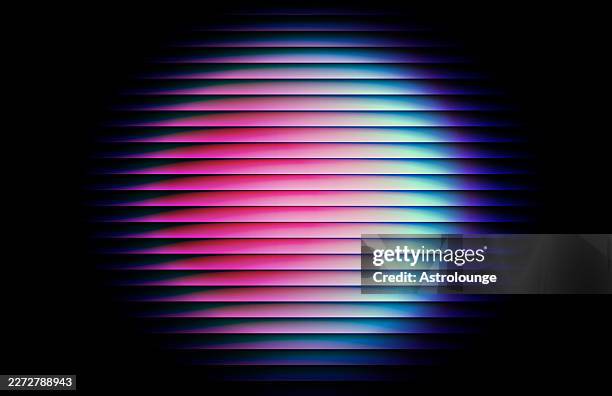 globe shape with ribbed glass gradients on black background - iridescent stock illustrations