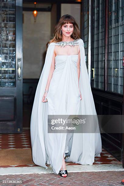 Dakota Johnson heads to the 'TIME100 Gala' on April 23, 2026 in New York City.