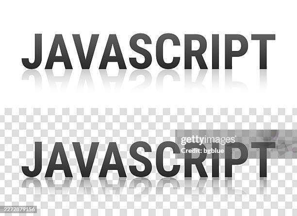 javascript - text with reflection on transparent background - java script vector stock illustrations