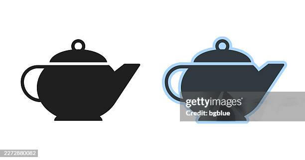 stockillustraties, clipart, cartoons en iconen met teapot. icons for design - editable icon - theepot