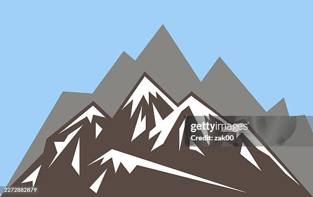 mountain icon, peak logo template vector illustration - summit logo stock illustrations