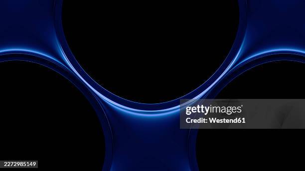 futuristic metallic 3d rendering with symmetrical smooth lines and reflection - metallic surface stock illustrations