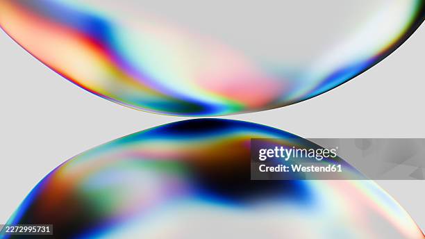 abstract 3d rendering of glass bubbles with colorful reflections - prism stock illustrations