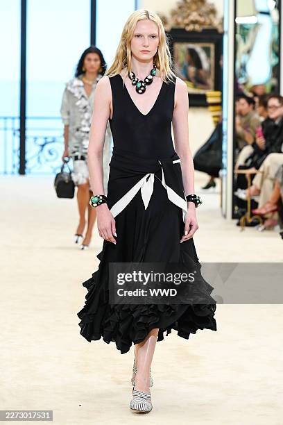 Model on the runway at the Chanel Cruise Show 2026 on April 28, 2026 in Biarritz, France.