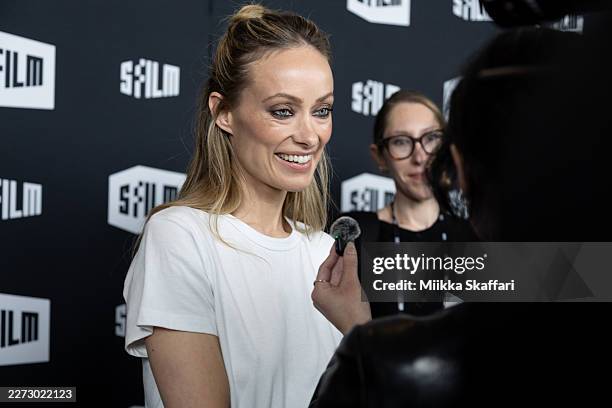 Olivia Wilde gives an interview at 2026 SFFILM Festival Opening Night at Swedish American Hall on April 24, 2026 in San Francisco, California.