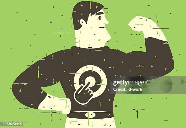 ilustraciones, imágenes clip art, dibujos animados e iconos de stock de brazo de superhéroe que flexiona - masculinidad