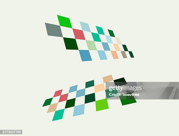 perspective colors chess board checked element - checkers stock illustrations