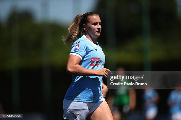 Nikola Karczewska of SS Lazio women looks on during the Serie A Women match between SS Lazio women and US Sassuolo women at Formello sport centre on...