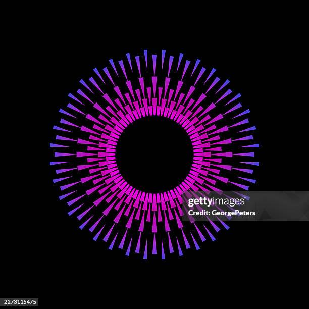 concentric circles and light beams abstract background - energy efficient heating stock illustrations