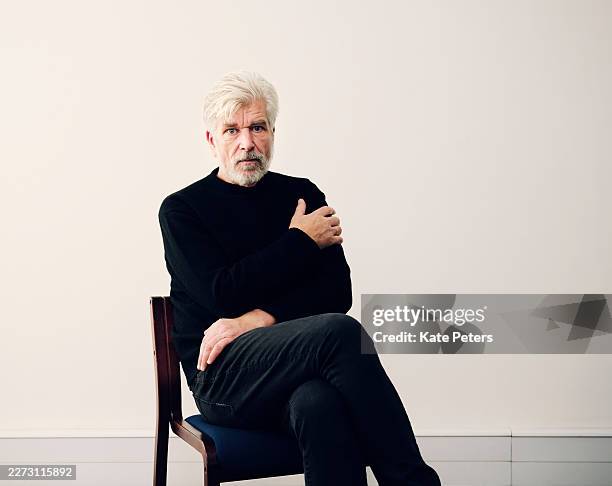 Writer Karl Ove Knausgard is photographed for the Guardian on November 6, 2025 in London, England.