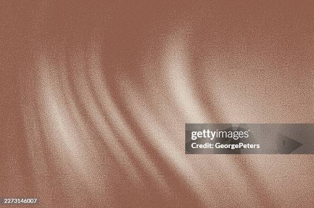 soft, spot lit silk, satin grainy background with curves - brown silk background stock illustrations