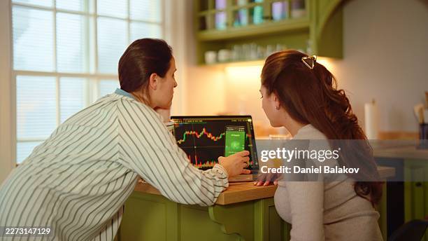 multitasking, using ai agent for stock trading - digital currency stock pictures, royalty-free photos & images