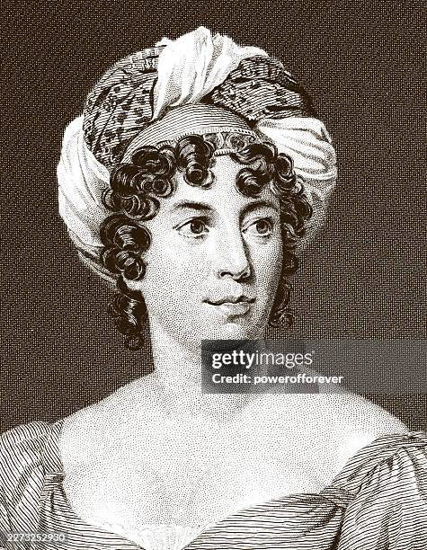 madame germaine de staël - 18th century - philosophy stock illustrations