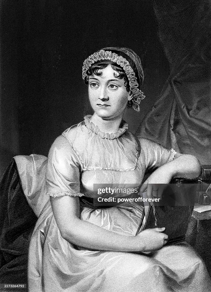 Jane Austen, Engraving by William Home Lizars - 18th Century