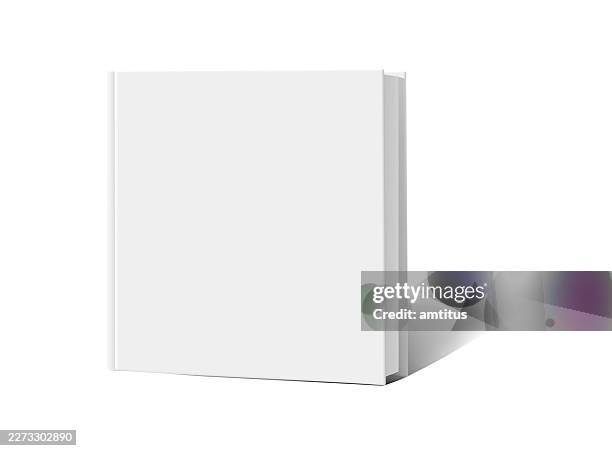 blank square book - hardcover book stock illustrations