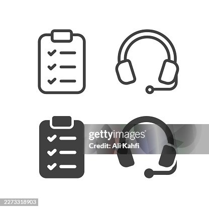 Order checklist icon. Solid and line simple icon series Order checklist icon. Solid and line simple icon series