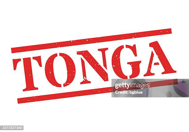 tonga - red rubber stamp on blank background - tonga stock illustrations