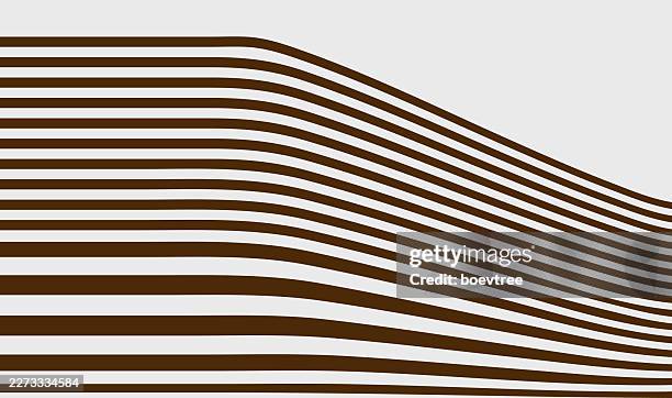 abstract brown perspective twisted geometric zebra stripe pattern background - zebra texture stock illustrations