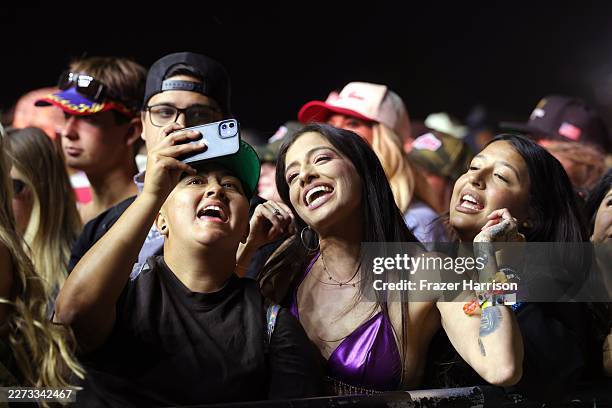 Festivalgoers attend the 2026 Stagecoach Festival at Empire Polo Club on April 26, 2026 in Indio, California.