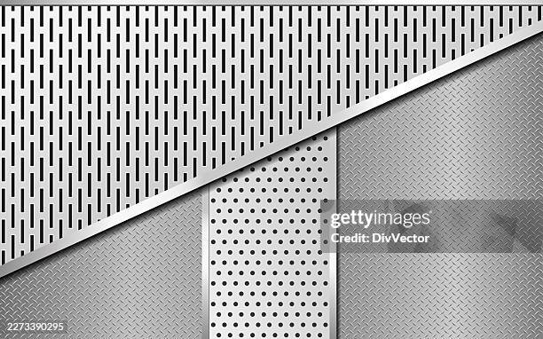 silver metallic texture vector design - metal plate stock illustrations