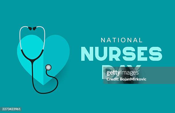 national nurses day card, poster. vector - nurses celebrating stock illustrations