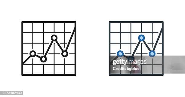 graph. icons for design - editable stroke icon - height difference stock illustrations