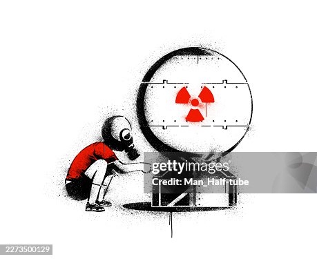 Nuclear bomb stencil graffiti Nuclear bomb stencil graffiti
