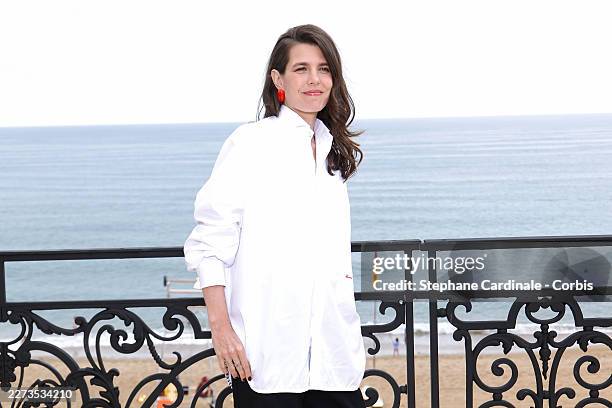 Charlotte Casiraghi attends the Chanel Cruise 2026/27 on April 28, 2026 in Biarritz, France.