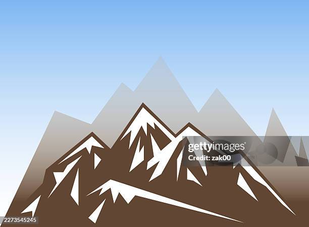 mountain icon, peak logo template vector illustration - snow explorer stock illustrations