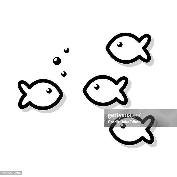 fish doodle 5 - exotic bully stock illustrations
