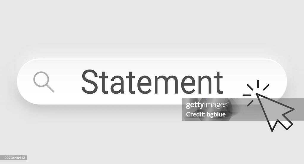 Statement - Search Bar with cursor on blank background