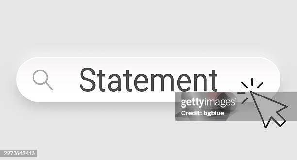 statement - search bar with cursor on blank background - statement pad stock illustrations