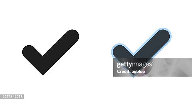check mark. icons for design - editable icon - choosing between two things stock illustrations