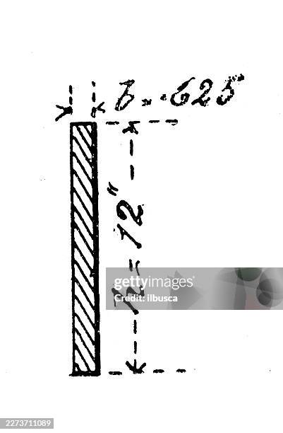 technical drawings and diagrams from 19th century engineering magazine - rivet stock illustrations