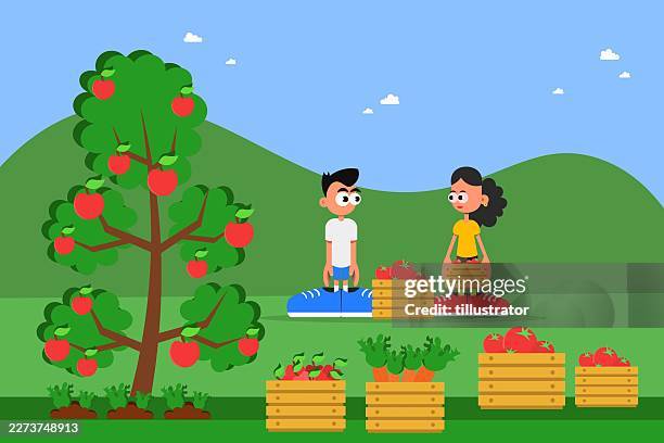 backyard garden - backyard background stock illustrations