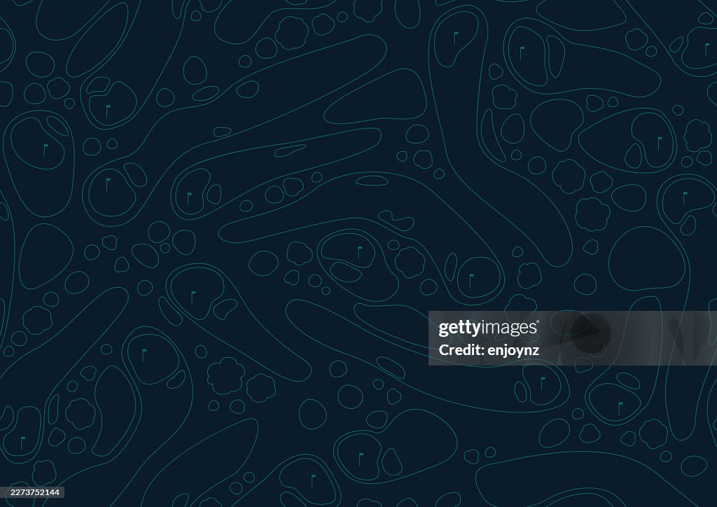 Seamless Golf Course Map Outline Wallpaper Pattern