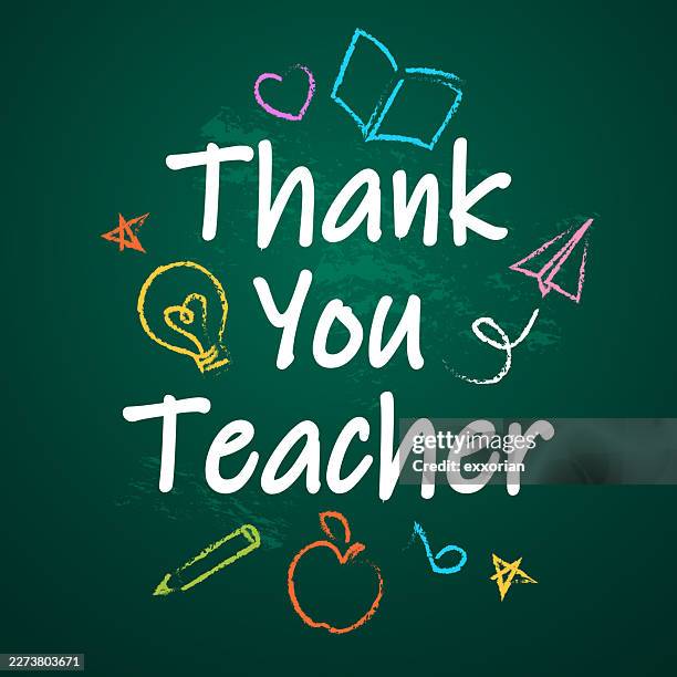 thank you teacher - teacher appreciation stock illustrations