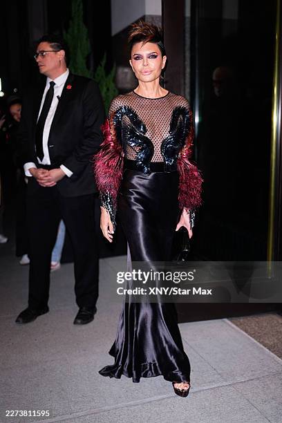 Lisa Rinna seen at Jeff Bezos and Lauren Sánchez Bezos Met Gala pre-party at their NoMad apartment on May 02, 2026 in New York City.