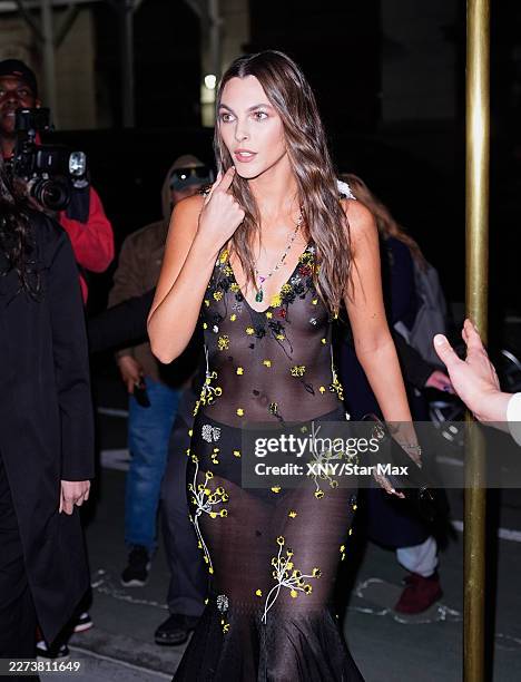 Vittoria Cerretti seen at Jeff Bezos and Lauren Sánchez Bezos Met Gala pre-party at their NoMad apartment on May 02, 2026 in New York City.
