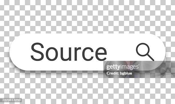 source - search bar on transparent background - website creation stock illustrations