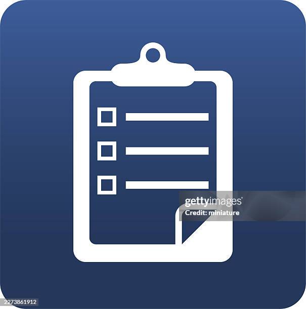 clipboard icon - worksheet stock illustrations