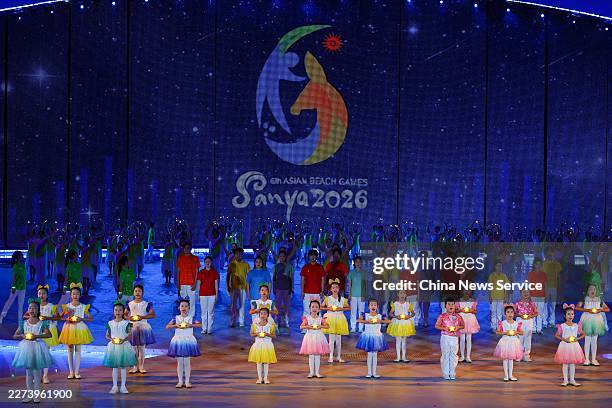 Artists perform during the closing ceremony of 2026 Asian Beach Games on April 30, 2026 in Sanya, Hainan Province of China. The 6th Asian Beach Games...